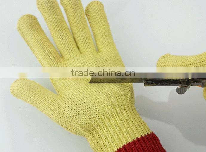 ANSI stand Yellow Resistance to Penetration Kelvar safety work Cut glove