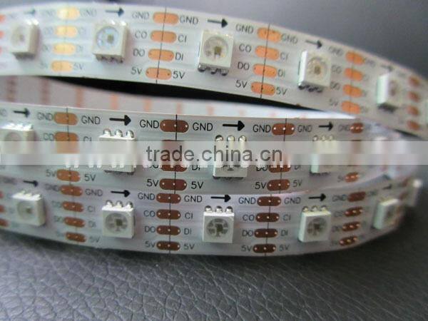 DC5v waterproof addressable led strip light apa102 warm white cold white 144led