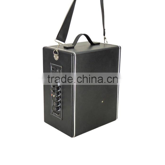 2016 new products mini portable wooden battery speaker with RC