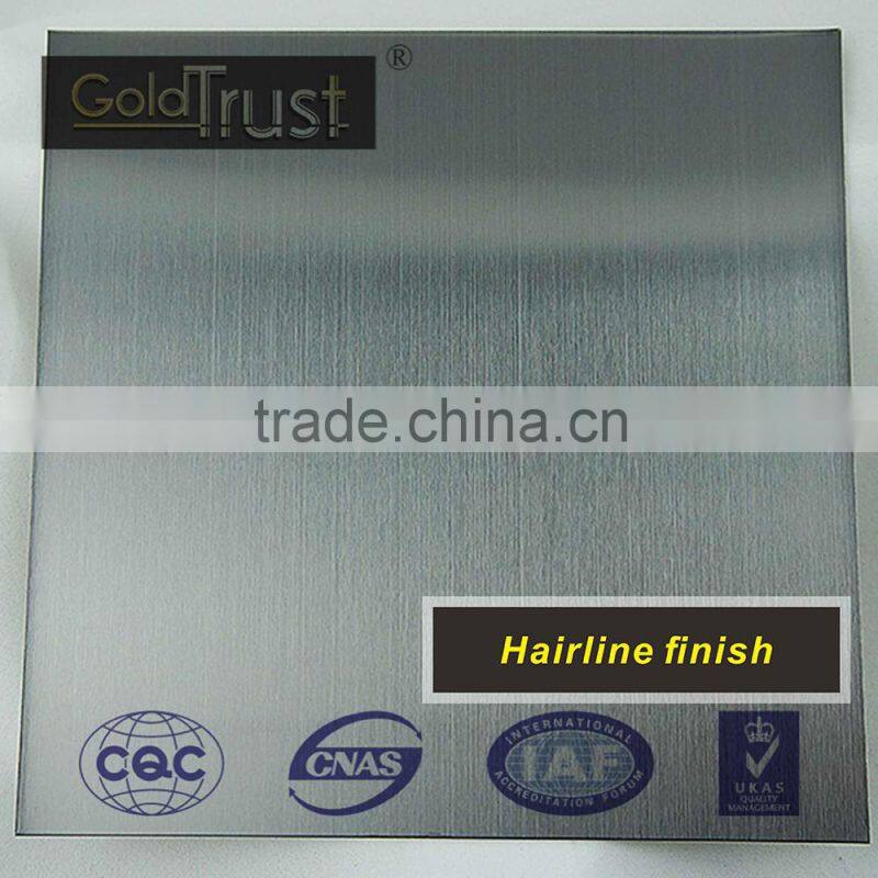 Beijing factory supply 304 stainless steel price per kg & cold rolled steel sheet hairline finish ti -gold rose colored