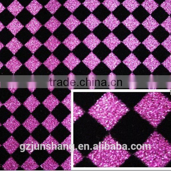 PU glitter leather material for fashion shoes making with good quality