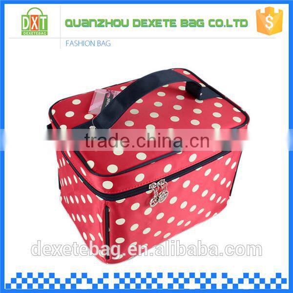 Cheaper price lady portable hanging cosmetic nylon makeup artist bag