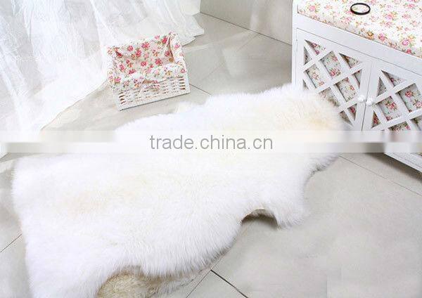 Hot Selling 100% wool sheared Plush sheep fur skin rugs Merino Fur blanket 110*65cm
