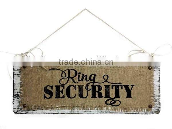 Wooden Home Sign Handmade Customized Burlap Printing