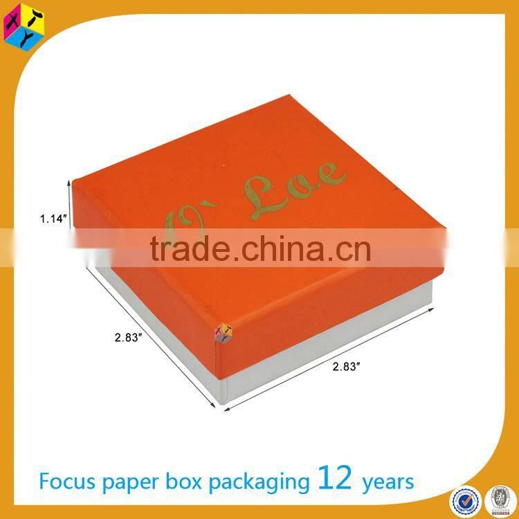 Orange paper packaging gift fancy jewellery box