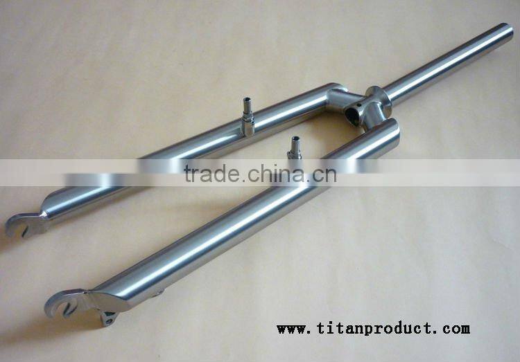 Titanium Fork for MTB Bike Frame with 1" Steering Tube,Disc Brake and V Brake
