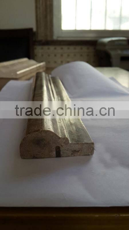 Brown polished marble emperador light ogee moulding