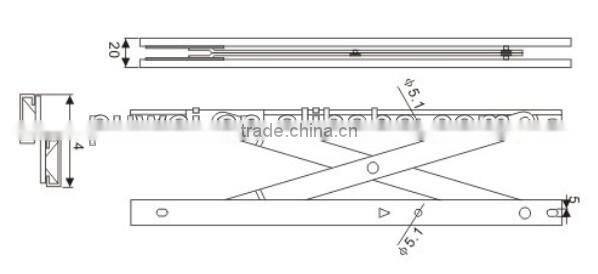 80543428* Flat push Wind supporter Friction Hinge