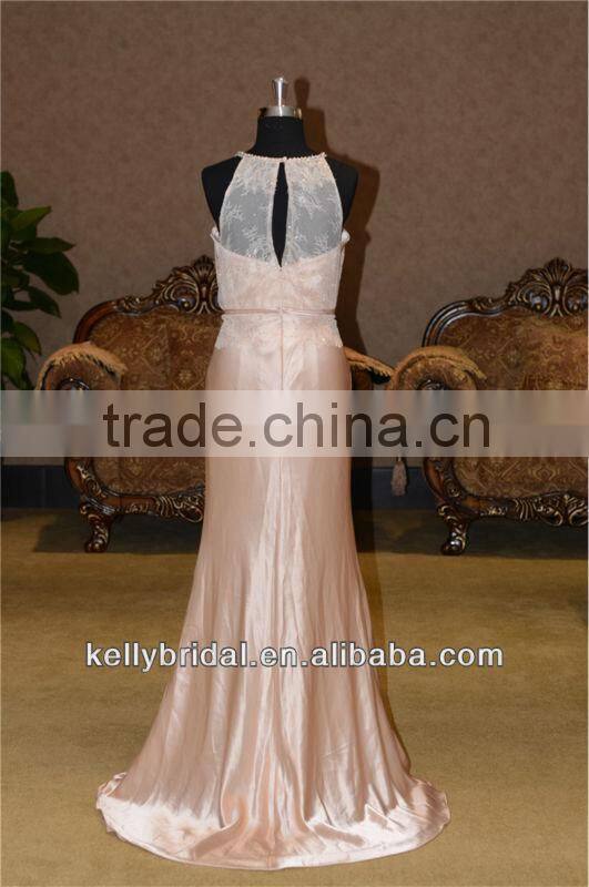 beading neckline see through bodice traditional evening dresses