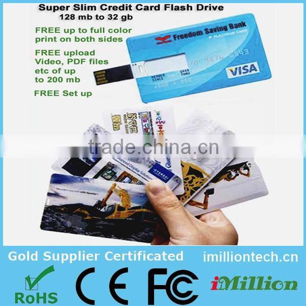 Bank credit card thumb drive usb
