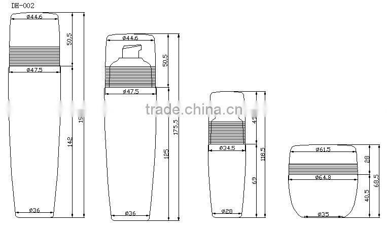 Luxury empty purple cosmetic containers with roll bottle