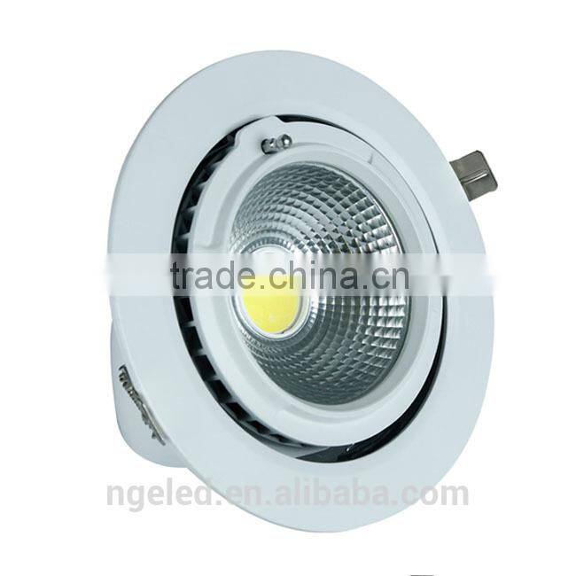 CE RoHS SAA high lumen Bridgelux COB 38w adjustable led crystal downlights