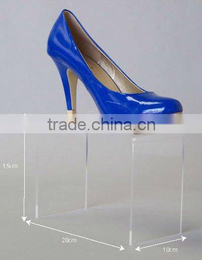 Hot sell black acrylic shoes stand with SGS certification