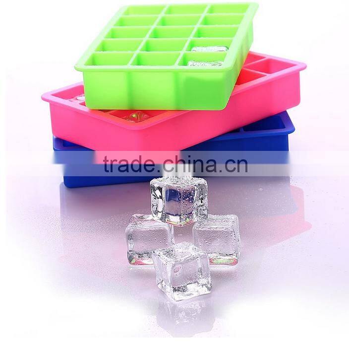 Perfect square shaped 8 holes silicone ice cube tray
