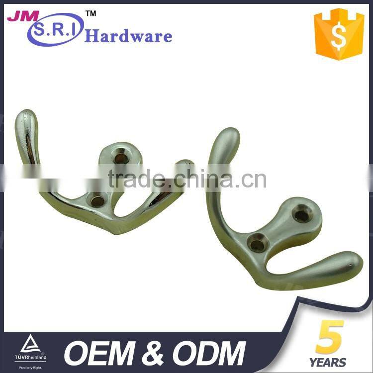 Hot sale zinc alloy toilet double coat hook