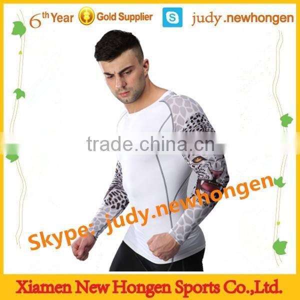 custom design compression shirts, white lycra compression shirt