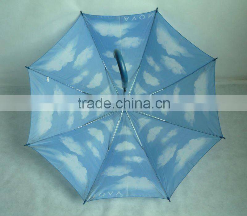 Blue sky and white cloudy promotional umbrella as a gift or sell