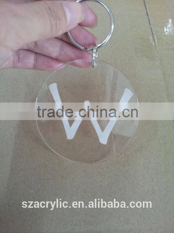 Acrylic Key ring with Laser Letter,Acrylic key chain with laser letter