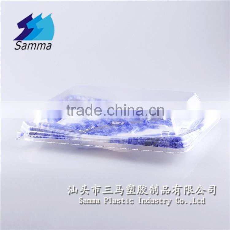 KW-0015GA sushi container/eco-friendly square sushi party tray