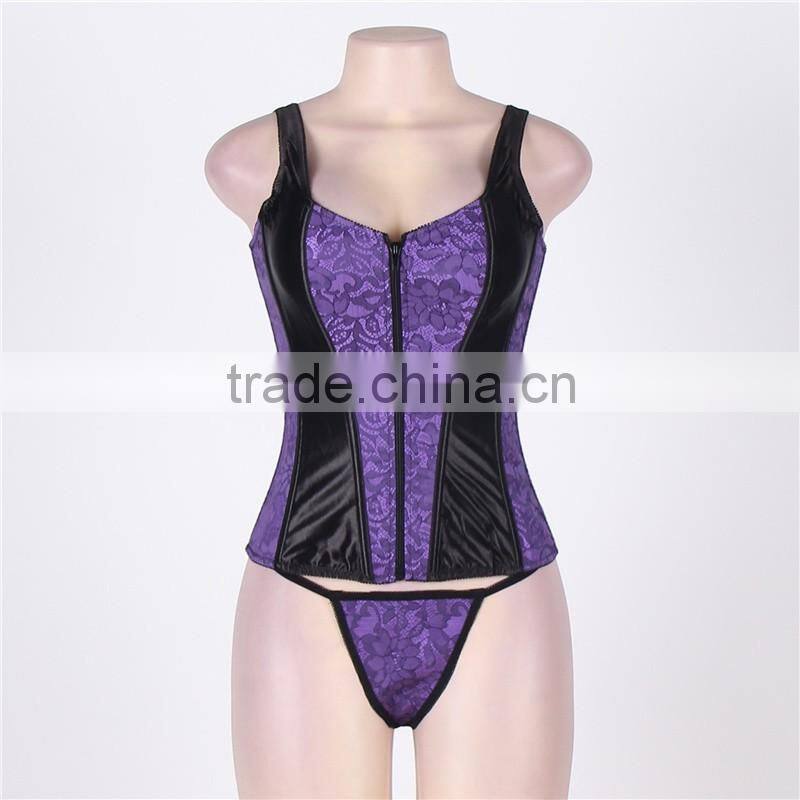 Vintage style beautiful patterns big women sexy lingeries corset