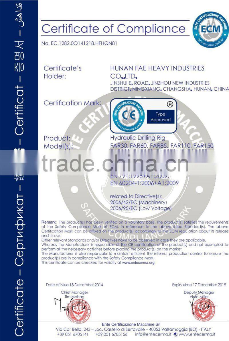 FAE First small rotary drilling rig-FAR120 mini piling rig for sale