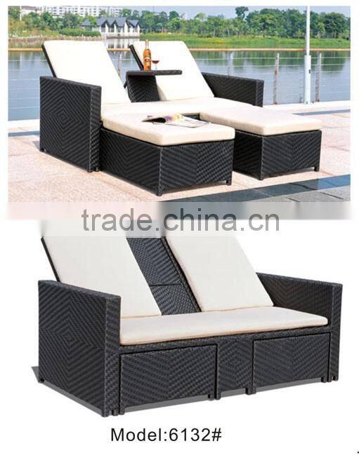2 person double outdoor daybed with drink table indoor pool furniture