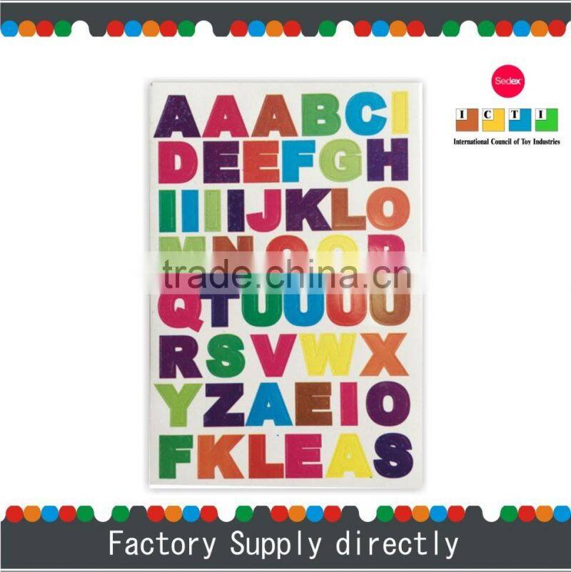 Hotsale Cheap Colorful Self Adhesive Alphabet Letter Sticker