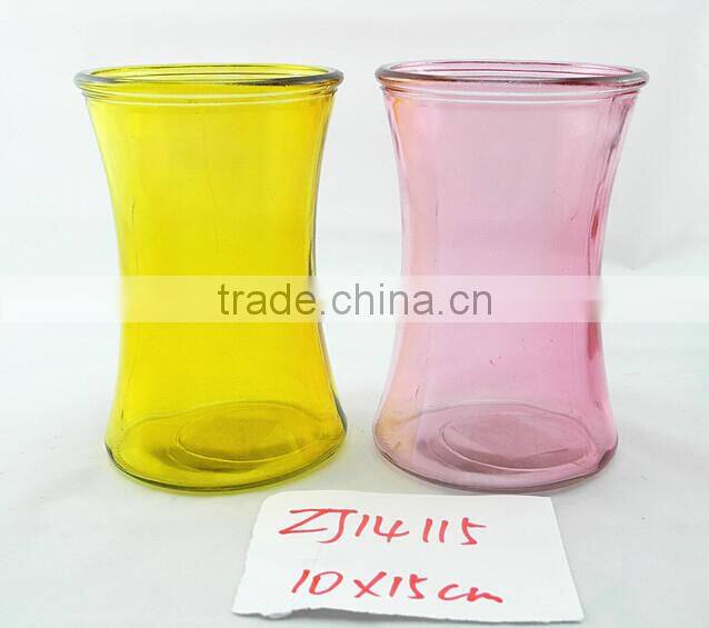 Wholesale glass wide mouth vase for table decoration