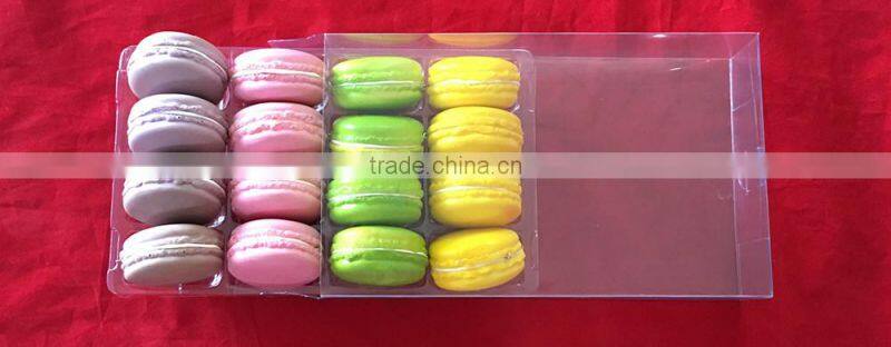 16 Pcs Clear Plastic Mcaron Box And Boxes Food pacakging
