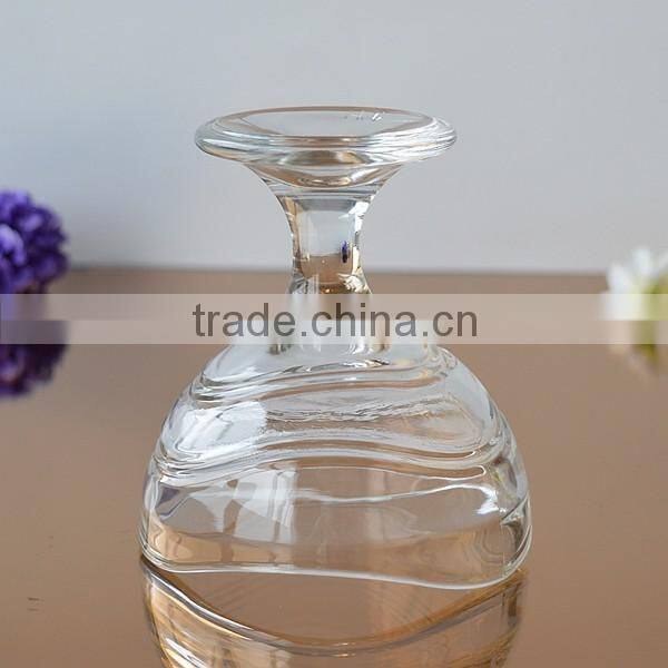 2016 ice cream glass cup with stem high quality glass bowl