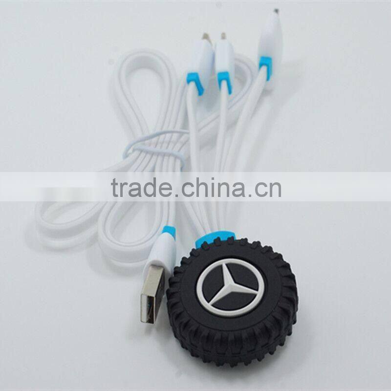 4 in 1 multiple usb data transfer cable charging cable for iphone samsung ipad power bank