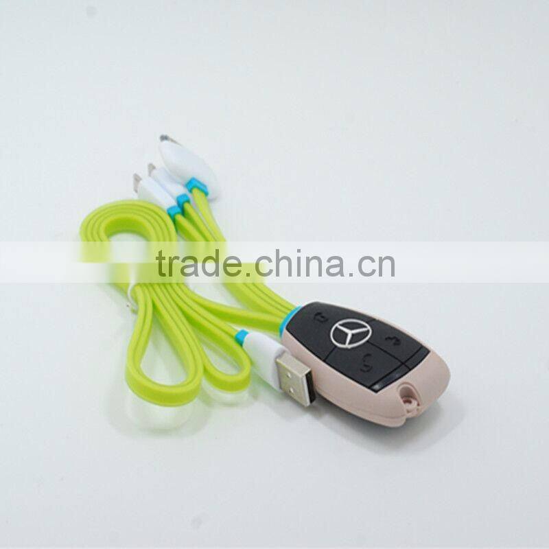 4 in 1 multiple usb data transfer cable charging cable for iphone samsung ipad power bank