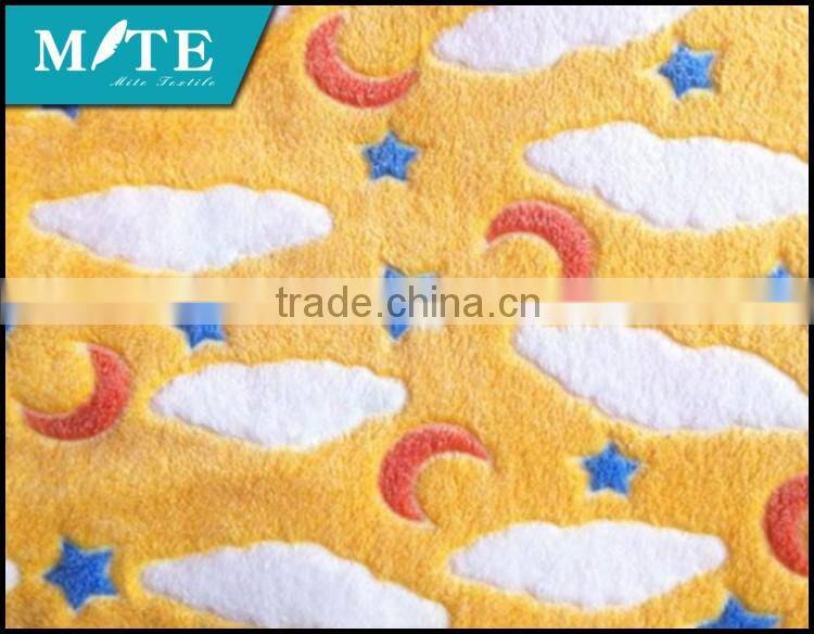 jacquard knit coral fleece for bathrobe Solid color polyester Jacquard flannel fleece for blankets china