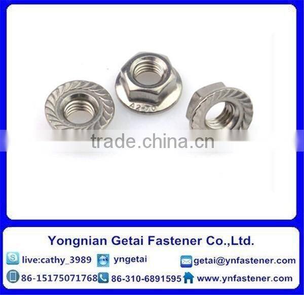 Stainless Steel 201/202/304/316 Hexagon Flange Nuts DIN 6923