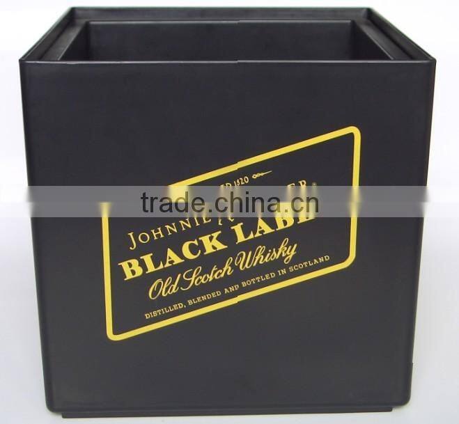 Double wall Plastic square ice bucket
