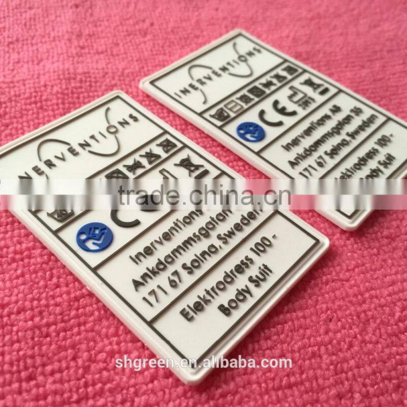 Australia embossed PVC rubber patch for canvas bag