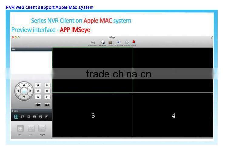 2016 IMSeye Smart Phone App low price online rohs h.264 8ch dvr nvr support wifi