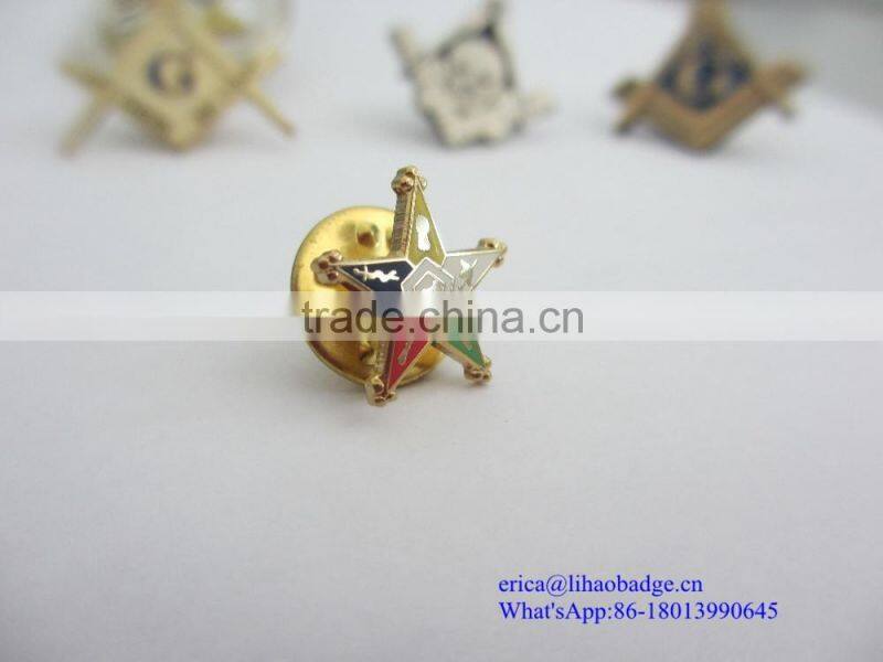 custom luxury 3d masonic brass lapel pin badge