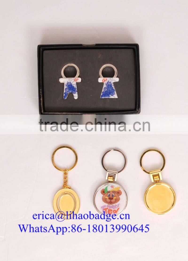 Top new 2016 women fashion dress designer locket key chain silver plated chain with locket