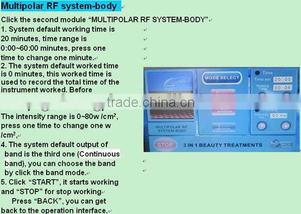 2013 Latest product! Multipolar RF cavitation slimming machine BD-B037