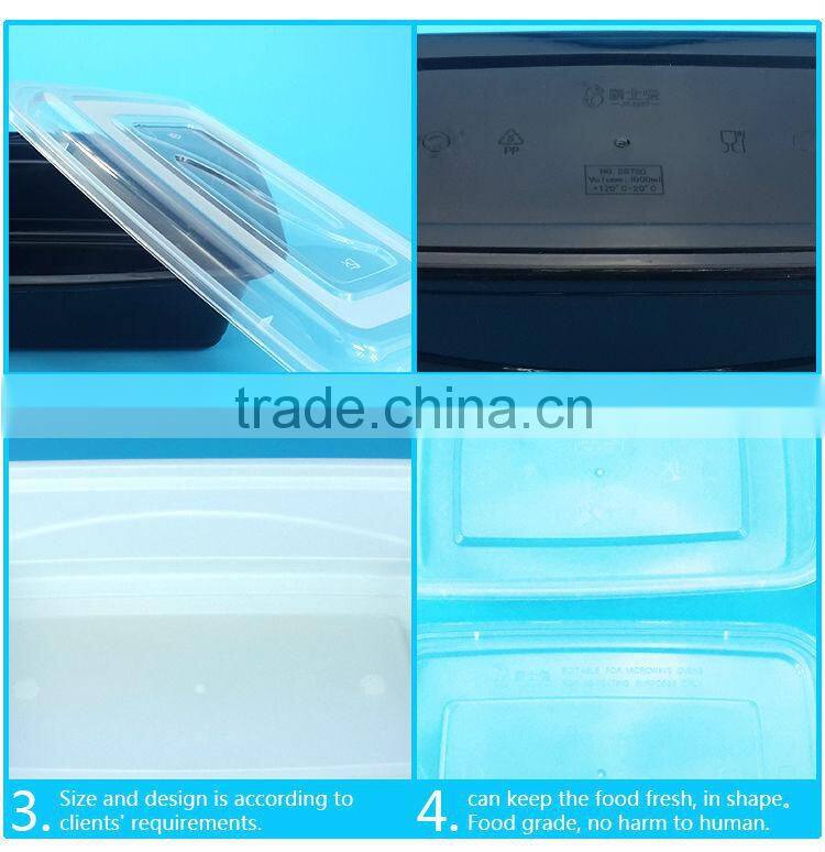 takeaway food container disposable 750ml / 500ml - 1000ml takeaway food container plastic