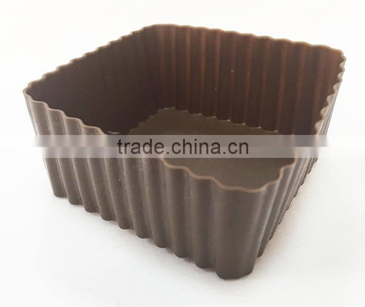 Food Grade Square Shaped Silicone Cupcake Mold