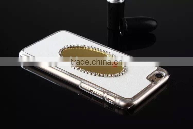 Special design mirror phone case makeup case for iphone 6 6plus with lighted mirror