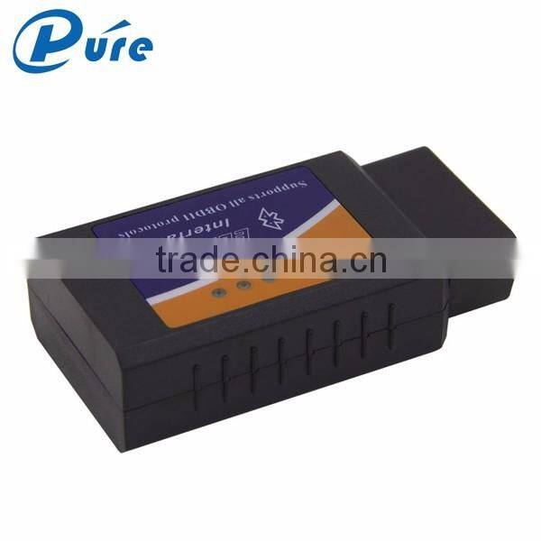 High quality mini ELM327 bluetooth OBDII car diagnostic interface scanner works with all OBD2 compliant vehicles