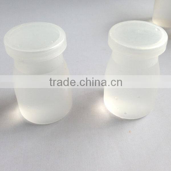 Small size plastic milk bottle with lid