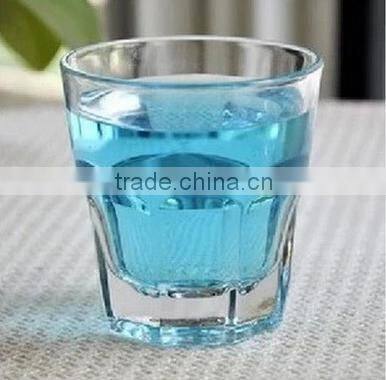 transparent plastic octagonal drinking glass