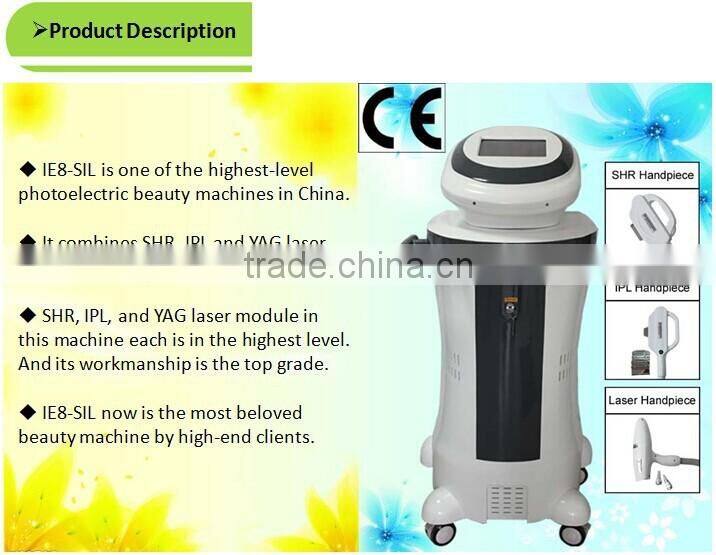 Super combination, Multi-function machine, Laser SHR IPL epila laser hair remover