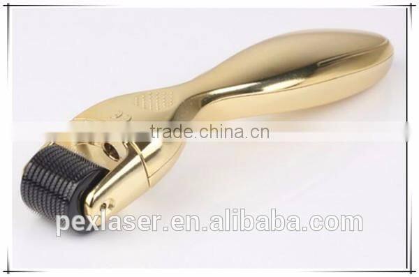 Gold handle 600 needles dermaroller for hair loss treatment
