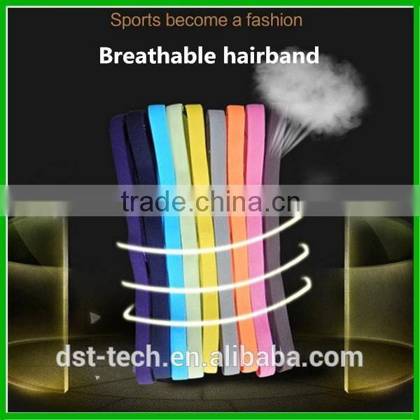 Rainbow color sport head band sweatband