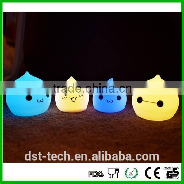 Newest silicone colorful waterproof light rechargeable color changeable light
